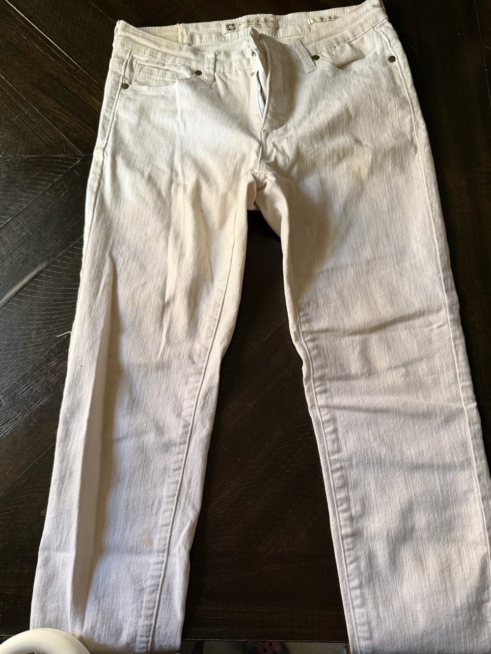 Anne Klein Men's White Straight Jeans